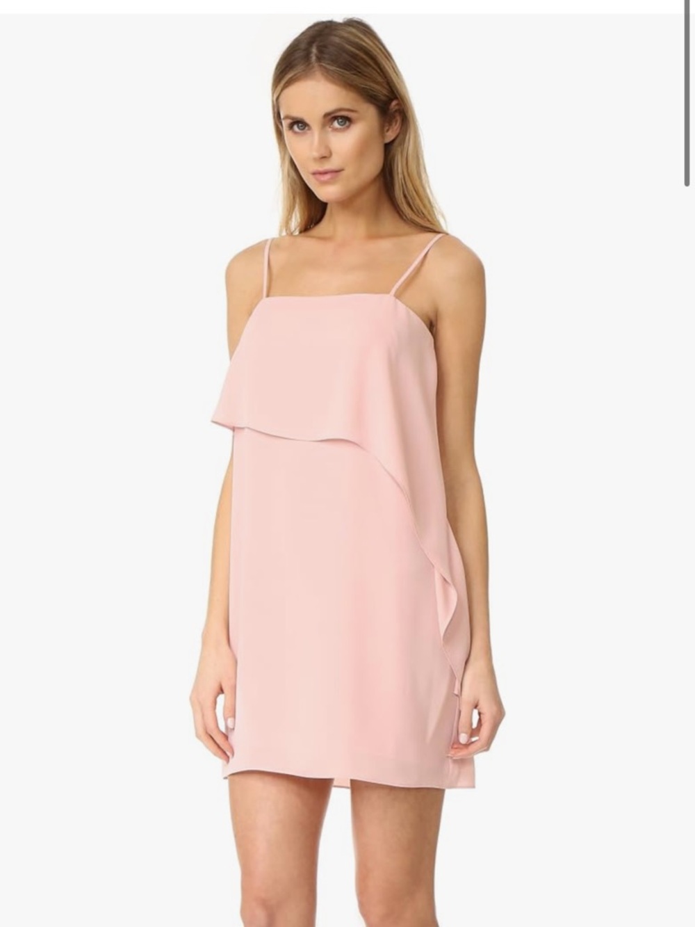 Amanda Uprichard Dusty Rose Spaghetti Strap Dress